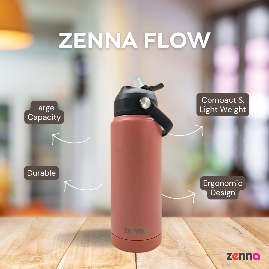 ZennaFlow Double Wall Insulated Water Bottle | 750ml